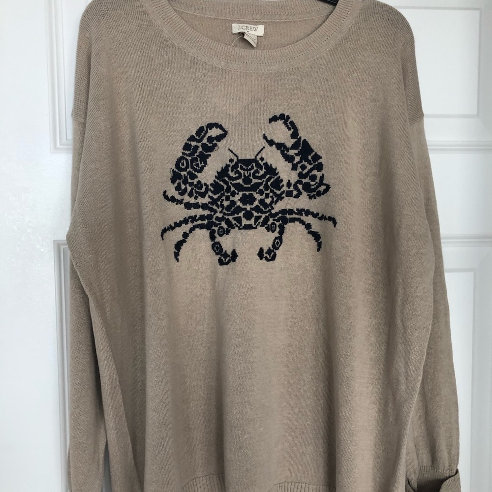 NWT J.Crew  Ladies Linen Sweater Sz M